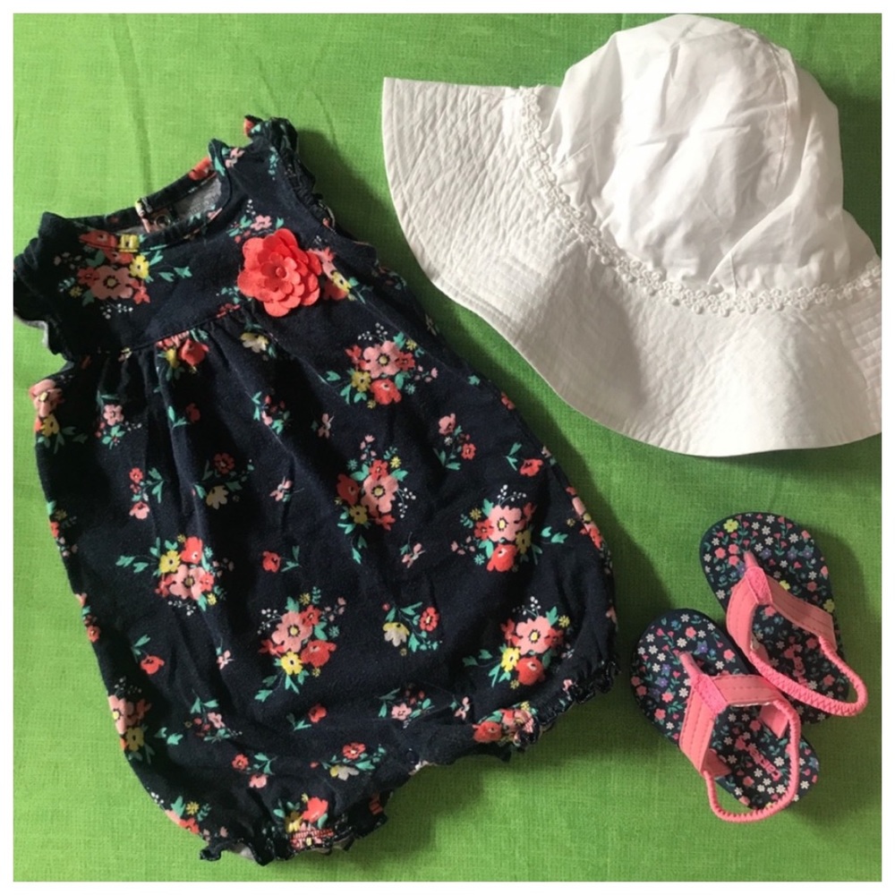 Carters floral bubble romper - Picture 1 of 3